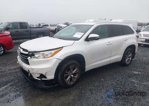 2014 Toyota Highlander Xle V6 из США, поврежденный, VIN 5TDJKRFH4ES014438